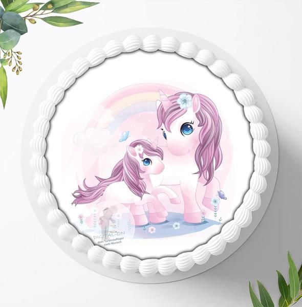 Einhorn Tortenaufleger Ø 20cm, 0258z